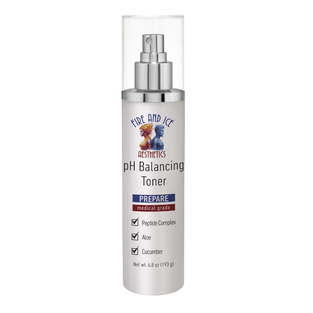 pH Balancing Toner bottle with brand logo on a white background