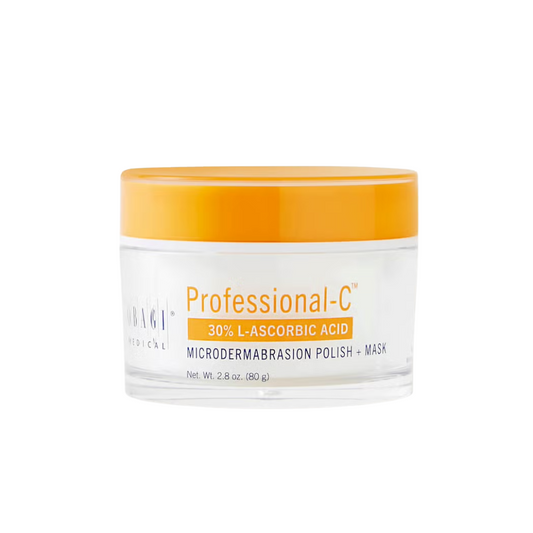 Jar of Professional-C skincare product with orange lid on a white background