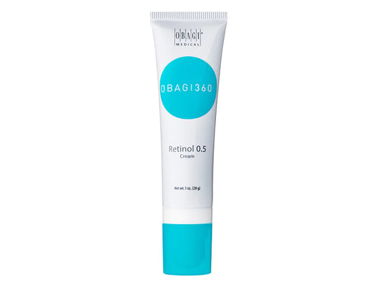 Obagi 360 Retinol 0.5 Cream tube on a white background